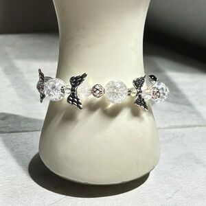 Angels in Glass Crackle Bracelet with extension